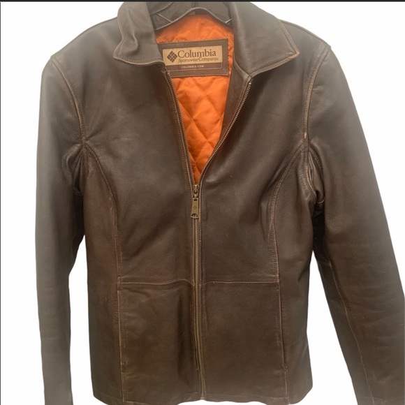 COLUMBIA Vintage Leather Moto Motorcycle Jacket - Picture 2 of 12